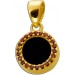Onyx Anhänger Gold 585 14K nat Onyx Edelstein nat rote Granate