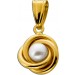 Perlen Anhänger Gold 333 8K Süßwasser Perle 4.7mm