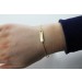 Gravurarmband Kinder IDBand Gold 585 Figarokette Gravurplatte personalisierbarer Goldschmuck 3