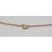 Diamant Halskette 0,15ct W/P1-P2 Solitär Collier Gelb Gold 750 Brillant  Zargengefasst Damen