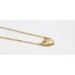 Herzkette Gelbgold 333 8 Karat beidseitig tragbar