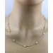 Goldkette Gelbgold 375 weiße  Zirkonia Brillant Look
