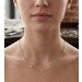 Diamant Collier Weißgold 585 14K Natur Diamanten 0.14ct 