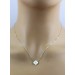 Perlmutt Kette Kleeblatt Gelbgold 585 14K Brillant 0.015ct