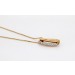Kette Anhänger Gelbgold 333 8 Karat weisse Zirkonia Steine