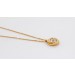 Kette Anhänger Gelbgold 333 8 Karat weißer Solitär Zirkonia