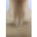 Kette Anhänger Gelbgold 333 8 Karat weißer Solitär Zirkonia