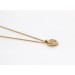 Kette Anhänger Gelbgold 333 8 Karat weißer synth. Zirkonia 