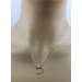Ankerkette Kreis Anhänger Gelbgold 585 14 Karat weiße Zirkonia Steine  