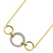 Diamantkette Anhänger Gelbgold 585 Weißgold 14K Brillanten 0.29ct