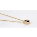 Happy Lady Kette Anhänger Gelbgold 585 14K blauer Saphir Brillanten 