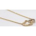 Herz Kette Anhänger Gelbgold 585 Weißgold 14K Brillanten 0.09ct