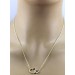 Herz Kette Anhänger Gelbgold 585 Weißgold 14K Brillanten 0.09ct