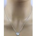 Saphirkette Anhänger Weißgold 585 14K blaue Edelsteine Brillanten