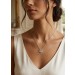 Goldkette Anhänger Weißgold 585 14K Natur Saphire Diamanten