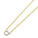 Diamantkette Kreis Anhänger Gelbgold 585 14K Brillanten 0.05ct