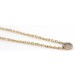 Diamantkette Kreis Anhänger Gelbgold 585 14K Brillanten 0.05ct