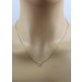 Diamant Kette Gelbgold 585 14K Blautopas 0.21ct Brillanten 0.04ct 