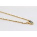 Diamant Kette Gelbgold 585 14K Blautopas 0.21ct Brillanten 0.04ct 