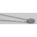 Brillantkette Platin 950 Lab Grown Halo Diamanten 0.40ct F VSI