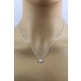Brillantkette Platin 950 Lab Grown Halo Diamanten 0.40ct F VSI