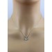 Halskette Anhänger Gold 585 14K hellblauer Aquamarin Brillanten 0.1ct