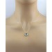 Topas Collier Gold 585 14K blauer Natur Swiss Blautopas Natur Diamanten