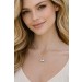 Tansanit Kette Halo Anhänger Gold 585 14K Edelstein Natur Diamanten