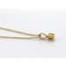 Brillantkette Anhänger Gold 585 14K gelber Natur Diamant 0.25ct
