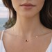 Herz Ankerkette Gold 333 8K Onyx Karneol Perlmutt Malachit Natur Edelsteine