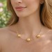 Collier Gold 750 18K goldene Südsee Perlen 13-14mm