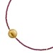 Granat Kette Gold 585 14K goldene Südseeperle rote Granat Edelsteine