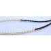 Spinell Kette Gold 585 14K nat schwarze Spinell Edelsteine Süßwasserzuchtperlen