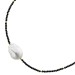 Spinell Kette Gold 585 14K nat.schwarze Spinell Edelsteine Barockperle 