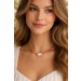 Karneol Kette Gold 585 14K weiße Barock Perle nat. Karneol Edelsteine 