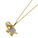 Elefant Anhänger Collier Gold 375 9K Natur Diamanten