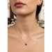Herz Kette Anhänger Gold 375 9K Natur Diamanten 0.02ct