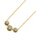 Brillant Collier Gold 375 9K Lab Grown Diamanten 1.0ct