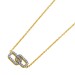 Paperclip Brillantkette Gold 333 8K Lab Grown Diamanten 0.14ct