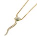 Schlangen Kette Gold 750 18K nat. Smaragde Brillanten 0.25ct
