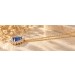 Saphir Kette Gold 750 18K nat. Saphir 0.40ct Brillanten 0.10ct