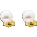Perl Ohrringe Gelb Gold 585 weiße Süßwasserzuchtperlen_01