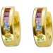 Klappcreolen Ohrringe Gold 333 roten Granat  lila Amethyst Blautopas gelben Citrin grünen Peridot Edelsteinschmuck_01