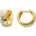 Creolen 13mm Gelbgold Weißgold 333 8 Karat Bicolor