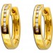 Ohrringe - Creolen Gold 585 Brillanten 0,10ct W/SI Diamant Ohrschmuck _1