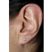 Platin 950 Brillant Ohrstecker Solitär Diamanten 0.15ct W SI