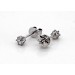 Platin 950 Solitär Ohrstecker Diamanten 0.20ct W SI  