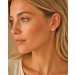 Solitär Ohrstecker Gelbgold 585 14 Karat  weisse Zirkonia Brillantlook