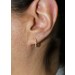 Creolen 11mm Gelbgold 585 14 Karat weiße Zirkonia Ohrringe