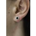 Saphir Ohrstecker Gelbgold 585 14K blaue Edelsteine Brillanten 0.26ct